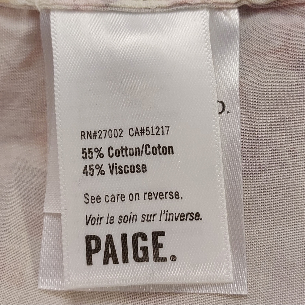 Paige Jungle Cat Floral Cat Floral Popover Blouse Top Small - Picture 12 of 16